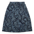 LIZ BAKER Womens Blue Paisley Print A-Line Knee Length Polyester Skirt L