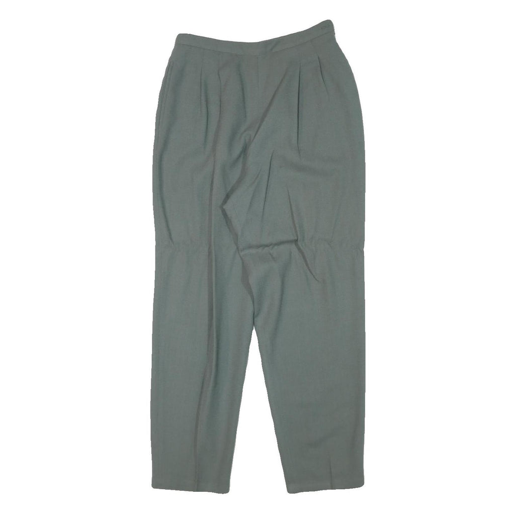 JONES NEW YORK Womens Wool Blend Grey Relaxed Straight Trousers W27 L27 Classic