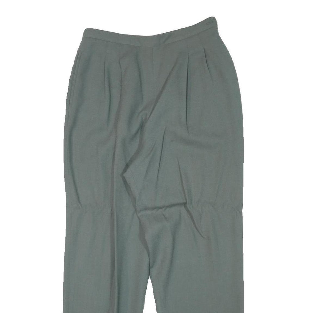 JONES NEW YORK Womens Wool Blend Grey Relaxed Straight Trousers W27 L27 Classic