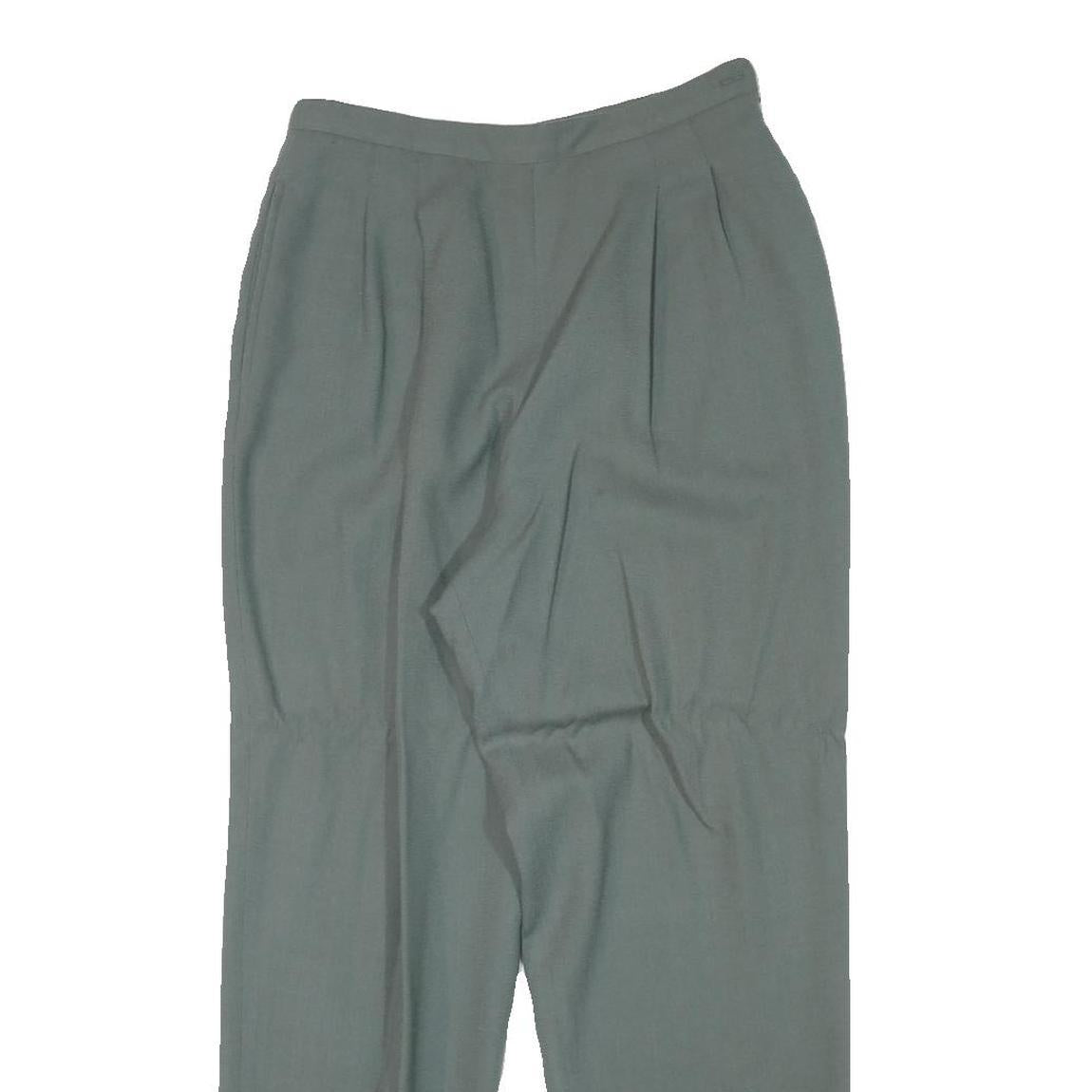 JONES NEW YORK Womens Wool Blend Grey Relaxed Straight Trousers W27 L27 Classic
