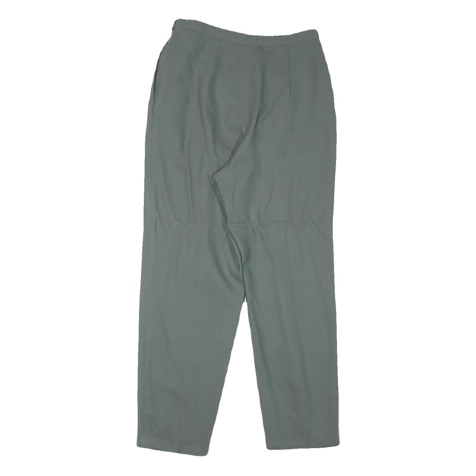 JONES NEW YORK Womens Wool Blend Grey Relaxed Straight Trousers W27 L27 Classic