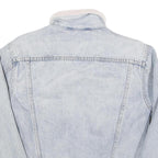 LEVI'S Womens Blue Sherpa Lined Denim Jacket XS Cotton Blend Button Closure