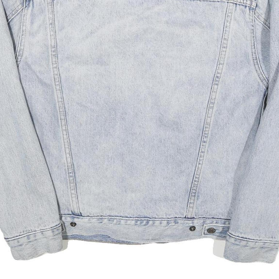 LEVI'S Womens Blue Sherpa Lined Denim Jacket XS Cotton Blend Button Closure