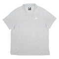 NIKE Mens Grey Short Sleeve Plain XL Cotton Polo Shirt Casual Sportswear