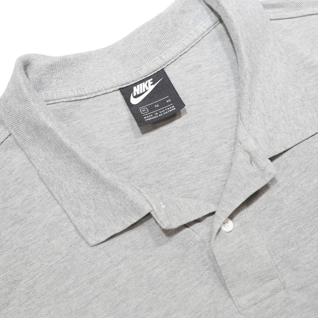 NIKE Mens Grey Short Sleeve Plain XL Cotton Polo Shirt Casual Sportswear