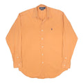 RALPH LAUREN Mens Orange Cotton Shirt S Classic Long Sleeve Casual