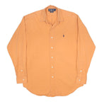 RALPH LAUREN Mens Orange Cotton Shirt S Classic Long Sleeve Casual