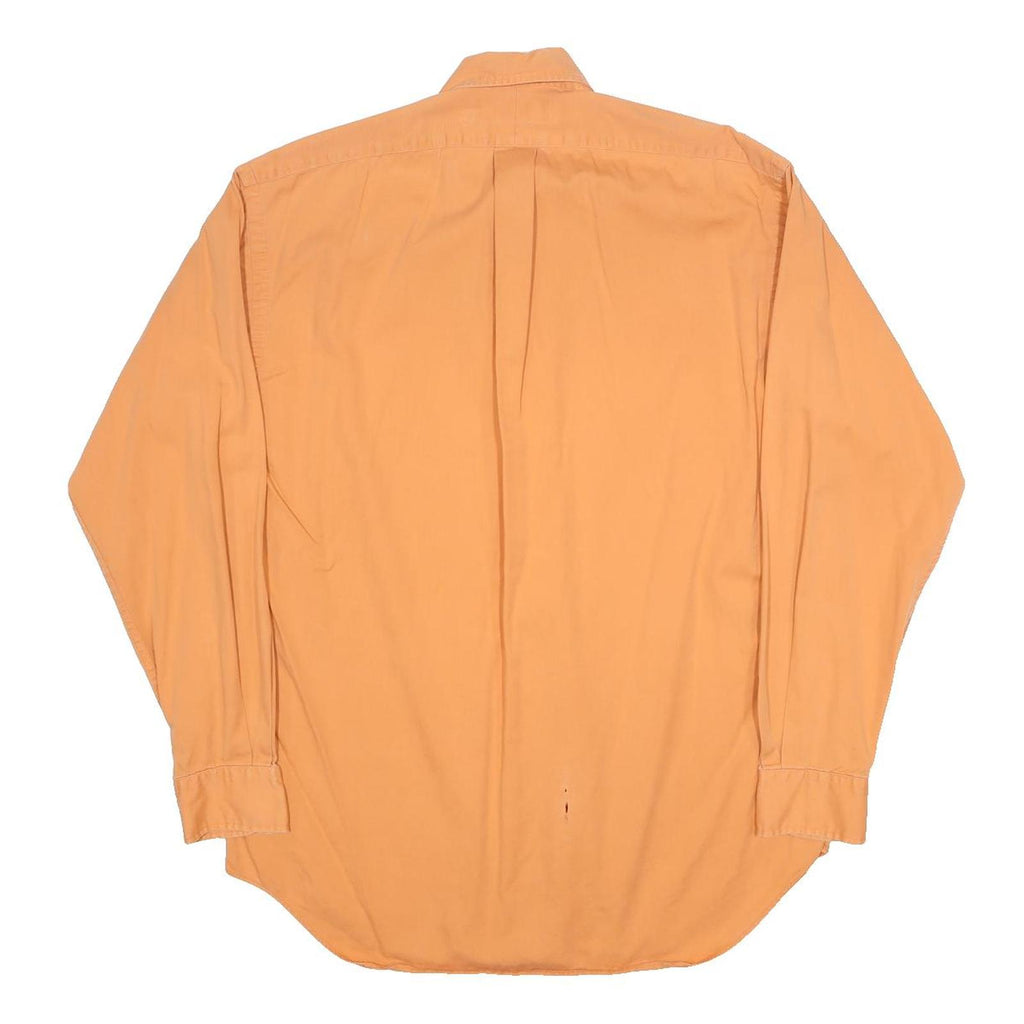 RALPH LAUREN Mens Orange Cotton Shirt S Classic Long Sleeve Casual