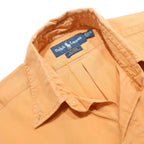 RALPH LAUREN Mens Orange Cotton Shirt S Classic Long Sleeve Casual