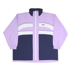 ALEX ATHLETICS Womens Lilac & Navy Zip Jacket XL Polyester Blend Colourblock
