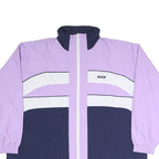ALEX ATHLETICS Womens Lilac & Navy Zip Jacket XL Polyester Blend Colourblock