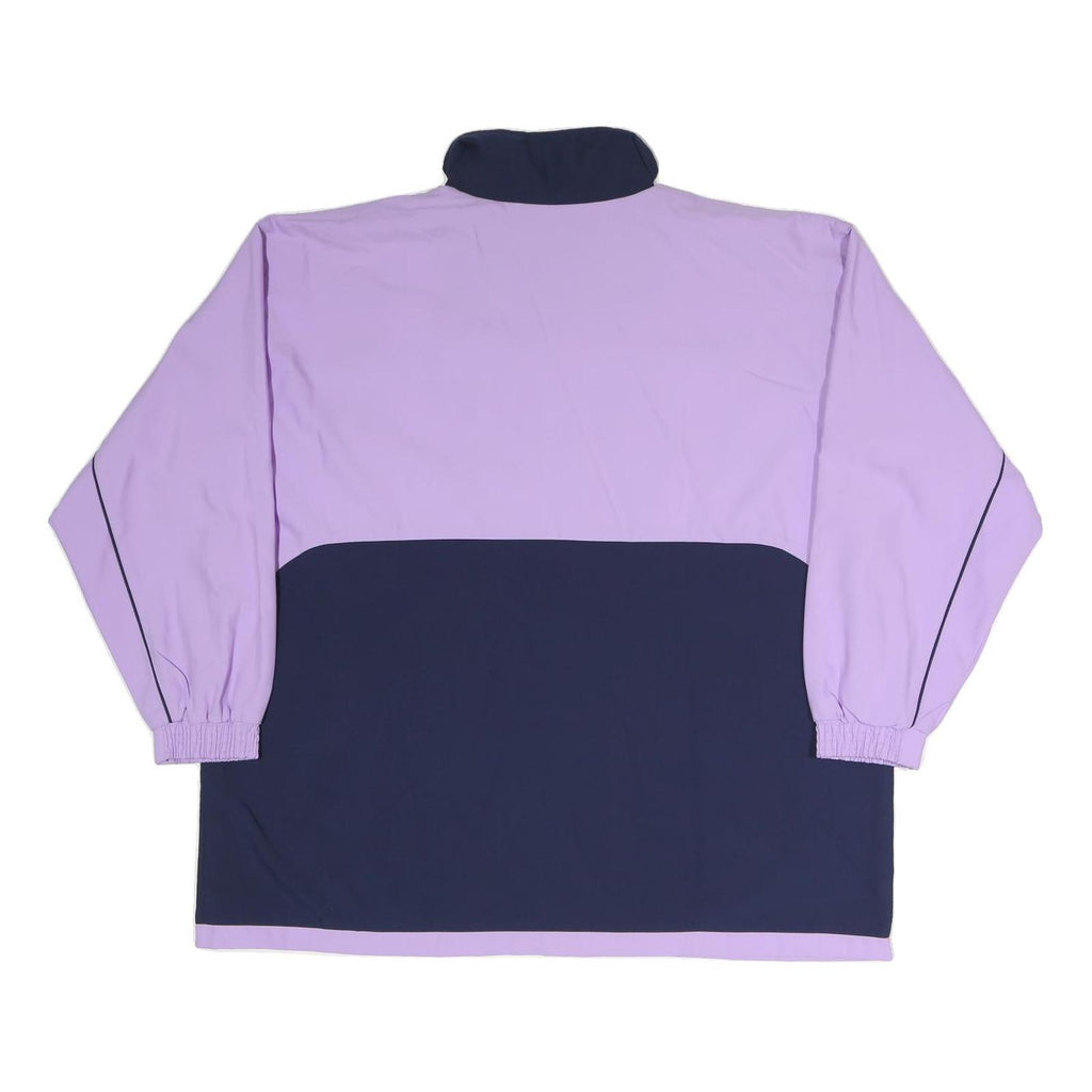 ALEX ATHLETICS Womens Lilac & Navy Zip Jacket XL Polyester Blend Colourblock
