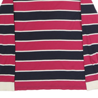 TOMMY HILFIGER Mens Blue & Red Striped Long Sleeve Polo Shirt XL Cotton Classic