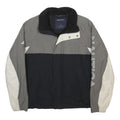 NAUTICA Mens Grey & Black Colourblock Cotton Blend Jacket S Zip Casual