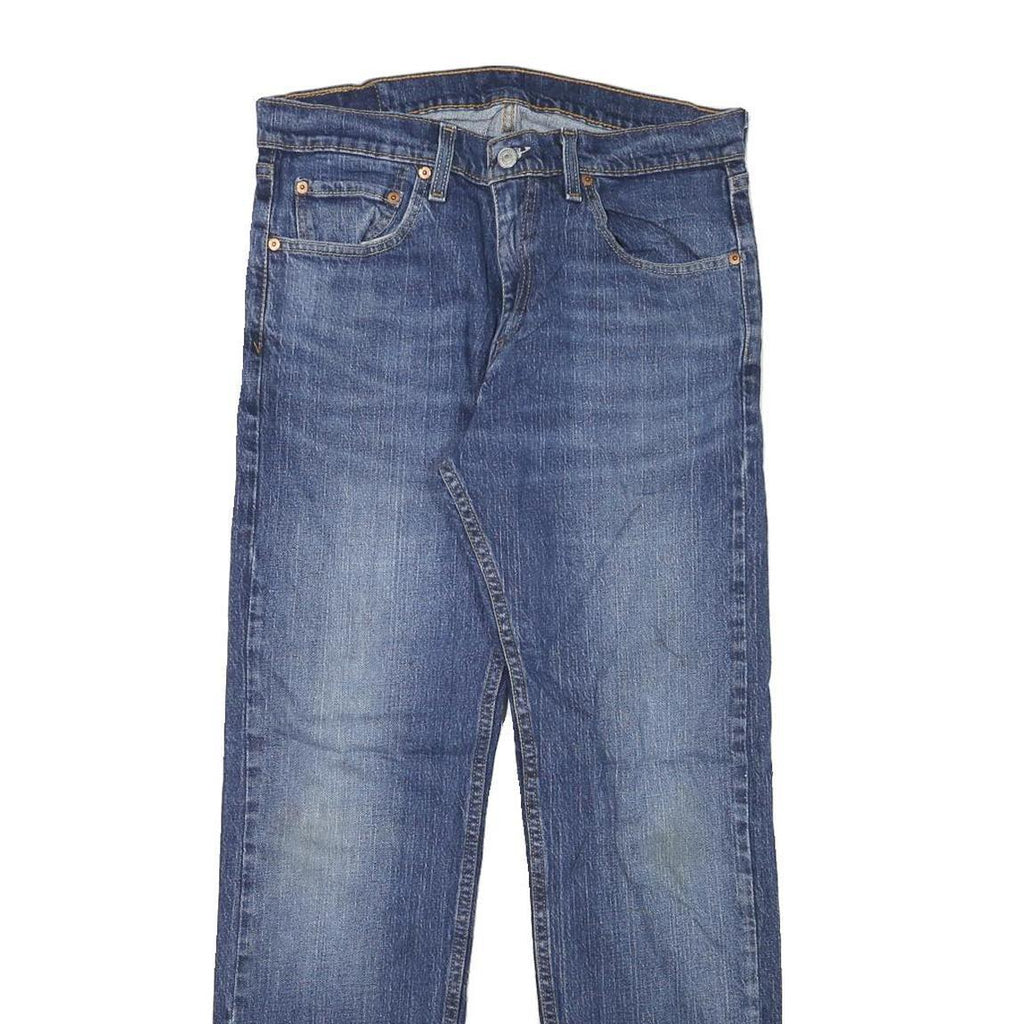 LEVI'S 505 Mens Jeans Blue Regular Straight Denim Rinse W32 L30 Classic Fit Zip