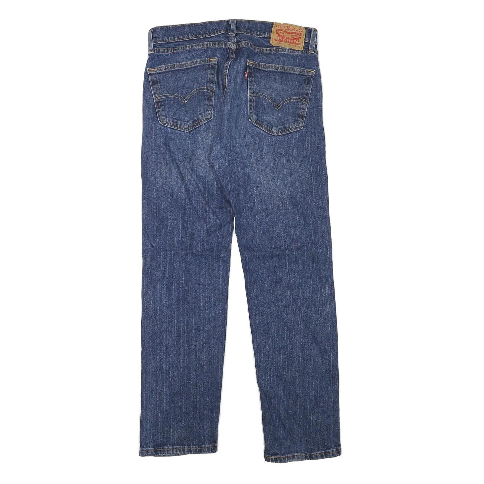 LEVI'S 505 Mens Jeans Blue Regular Straight Denim Rinse W32 L30 Classic Fit Zip