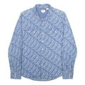 LEVI'S Mens Blue Cotton Patterned Shirt M Button Long Sleeve Western Style