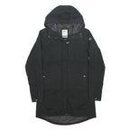 FJALLRAVEN Womens Black Outdoor Cotton Blend Jacket S Zip Hooded Casual