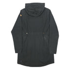 FJALLRAVEN Womens Black Outdoor Cotton Blend Jacket S Zip Hooded Casual