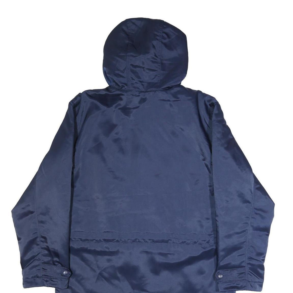 NIKE Mens Navy Blue Jacket S Polyester Hooded Zip Closure Plain Long Sleeve