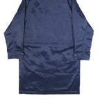 NIKE Mens Navy Blue Jacket S Polyester Hooded Zip Closure Plain Long Sleeve