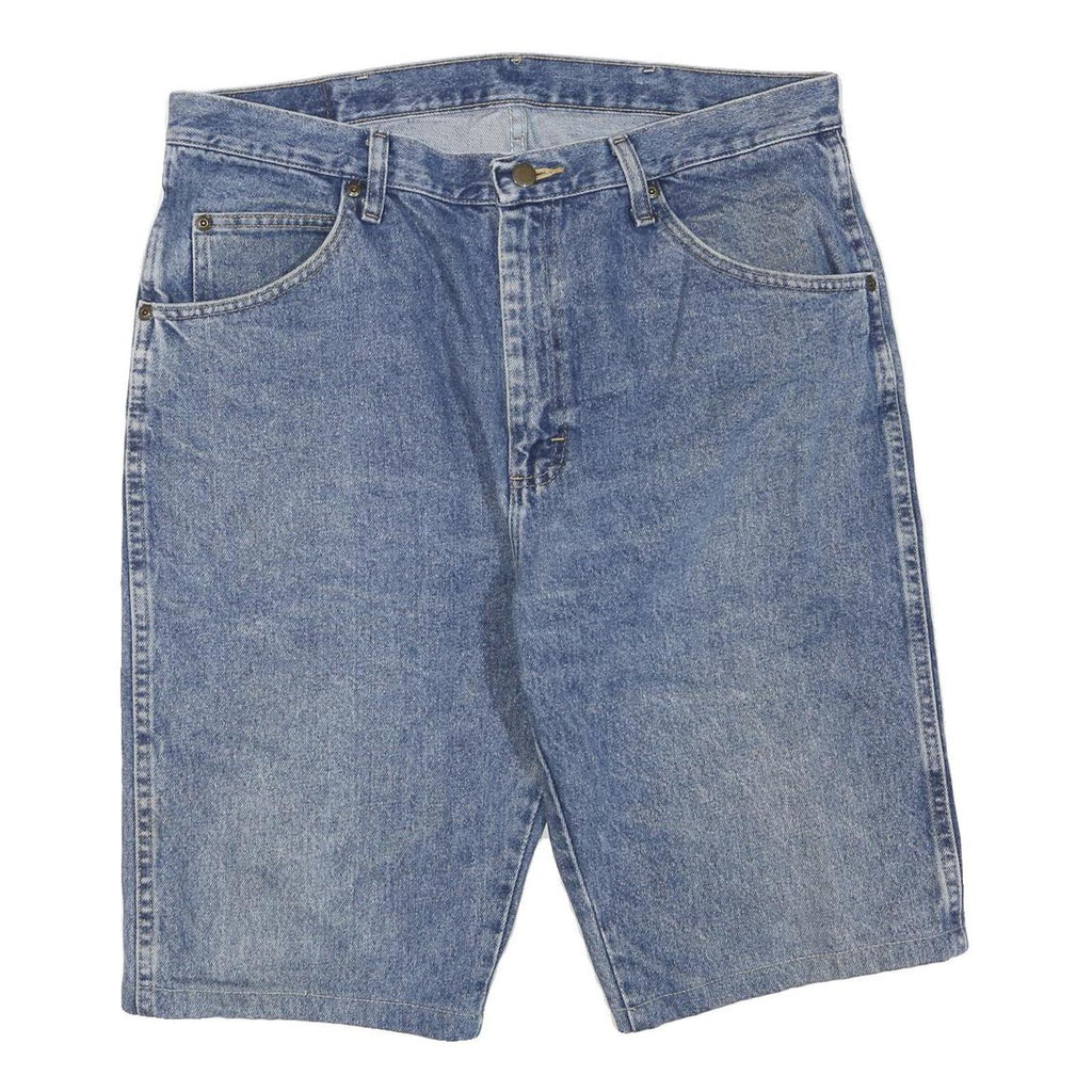 WRANGLER Mens Shorts Blue Denim XL W36 Classic Cotton Blend Casual Summer