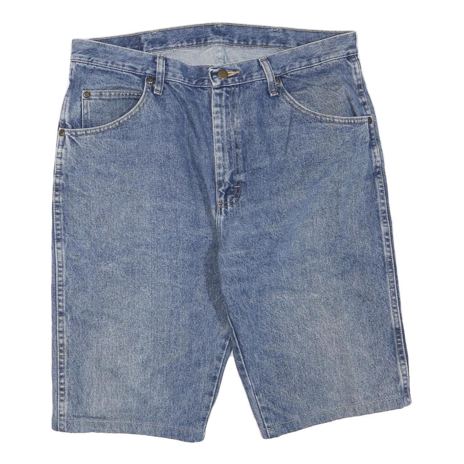 WRANGLER Mens Shorts Blue Denim XL W36 Classic Cotton Blend Casual Summer