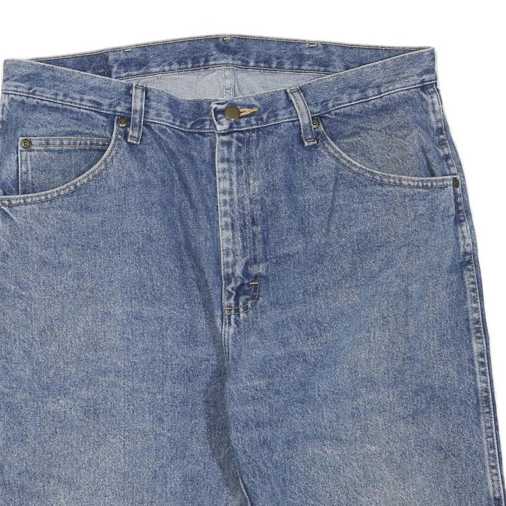 WRANGLER Mens Shorts Blue Denim XL W36 Classic Cotton Blend Casual Summer