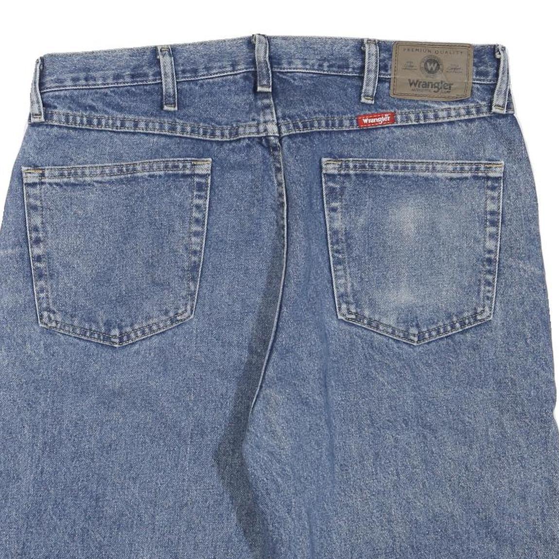 WRANGLER Mens Shorts Blue Denim XL W36 Classic Cotton Blend Casual Summer