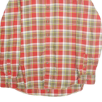 TOMMY HILFIGER Mens Red & Green Check Shirt L Classic Cotton Long Sleeve Button