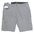 DICKIES Mens Grey Cargo Shorts Size L W40 Workwear Polyester Blend