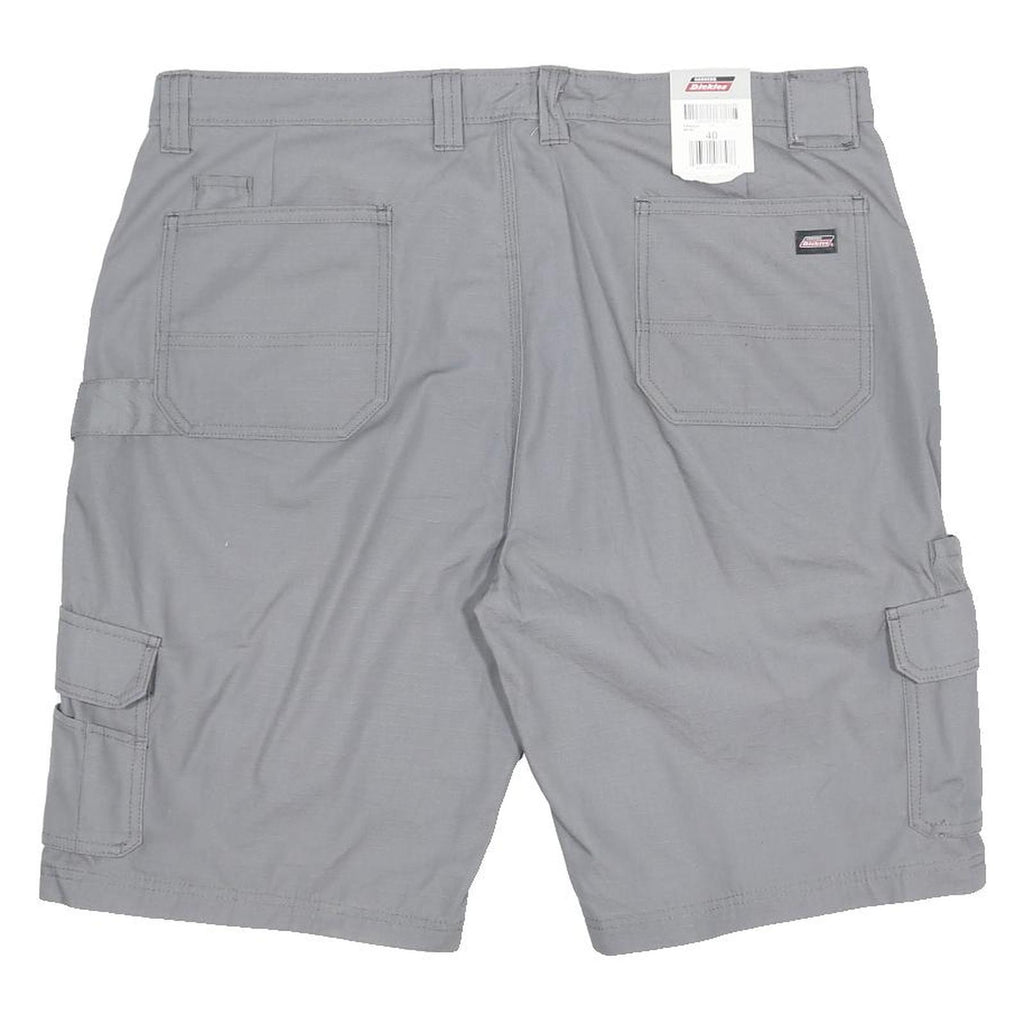 DICKIES Mens Grey Cargo Shorts Size L W40 Workwear Polyester Blend