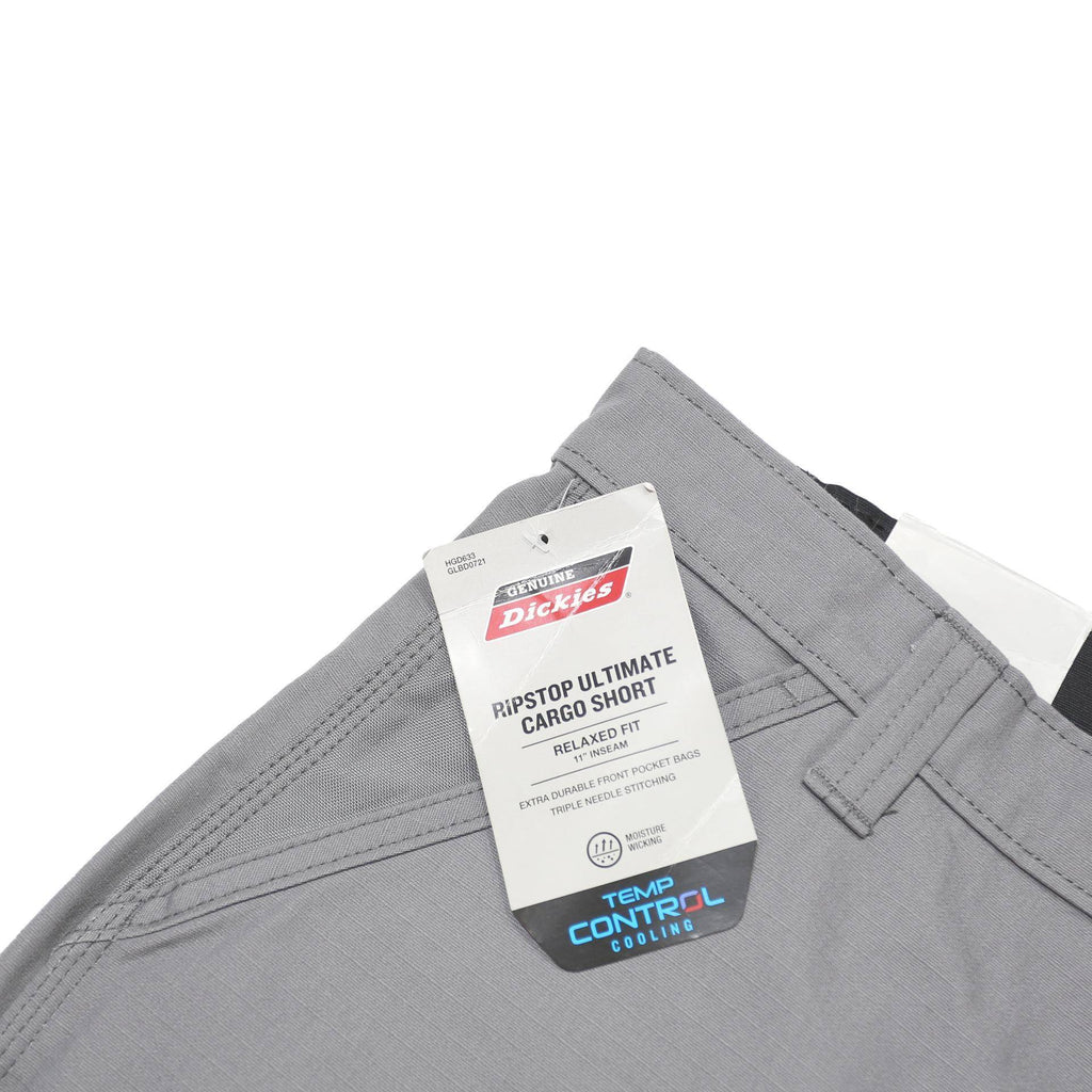 DICKIES Mens Grey Cargo Shorts Size L W40 Workwear Polyester Blend