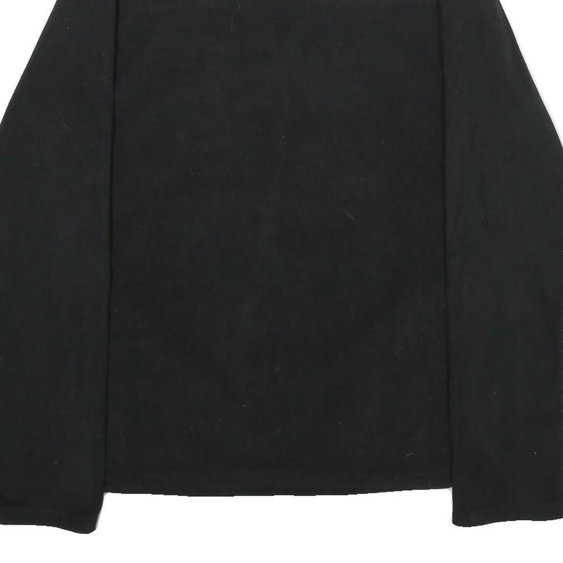 REEBOK Mens Black Pullover Plain Crew Neck Basic Knit M Sportswear Jumper