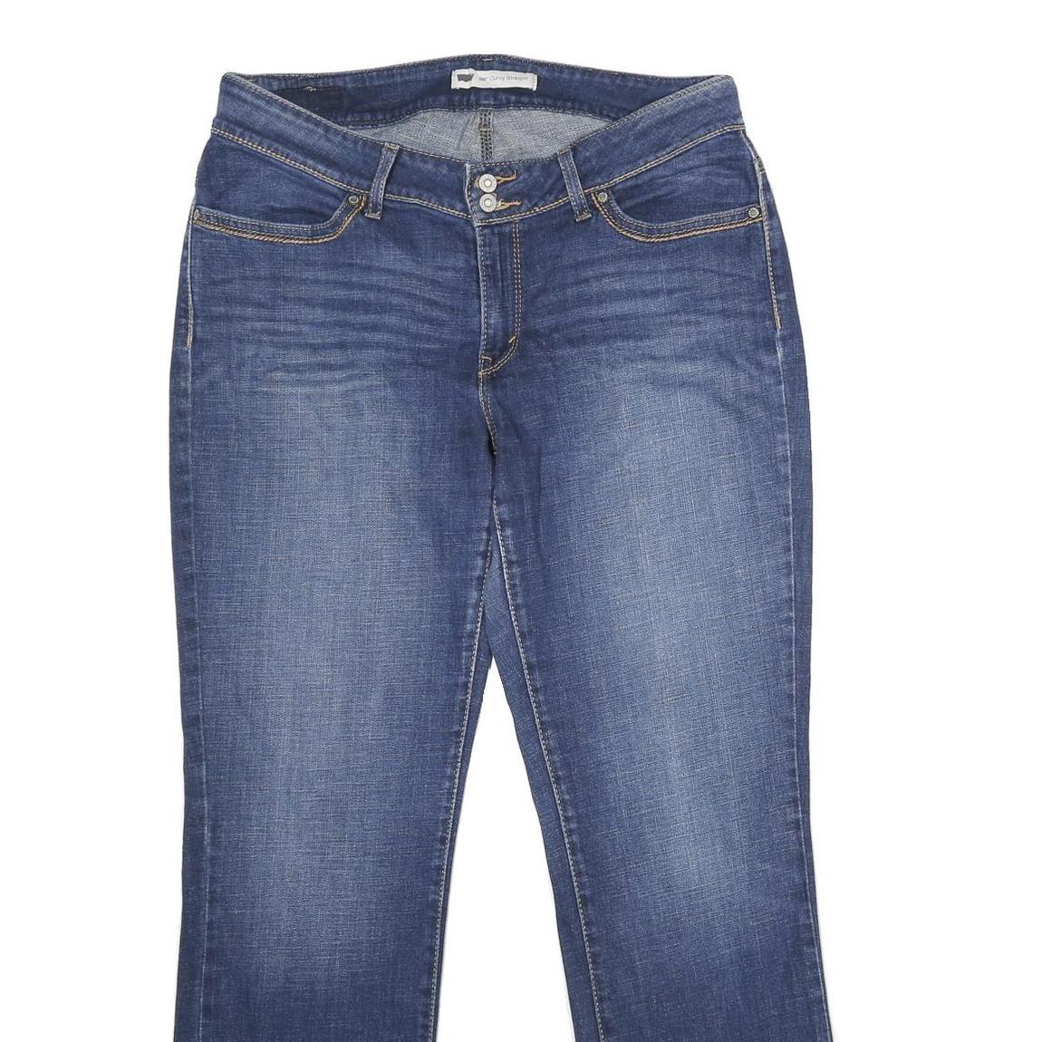 LEVI'S 529 Curvy Straight Womens Jeans Blue Classic Straight Denim W32 L32