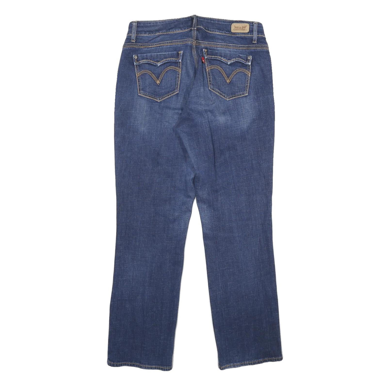 LEVI'S 529 Curvy Straight Womens Jeans Blue Classic Straight Denim W32 L32