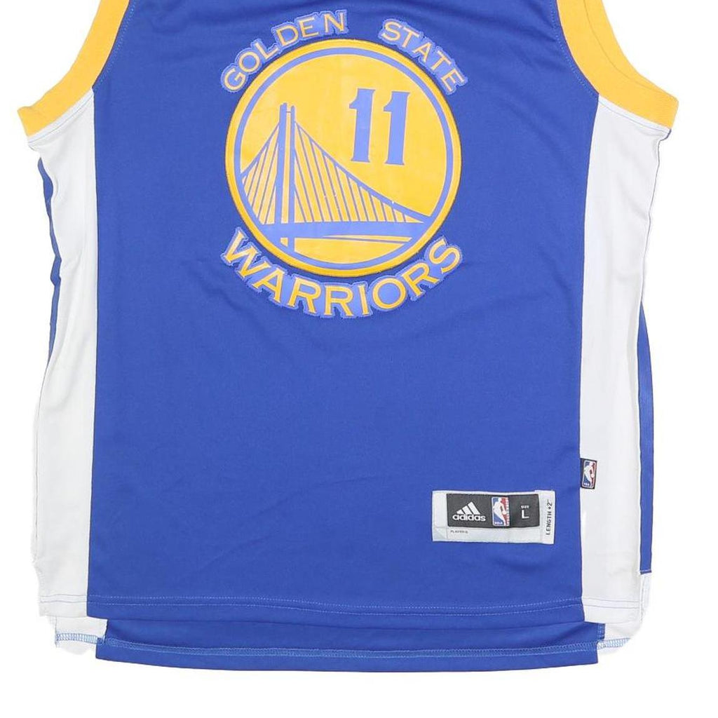 ADIDAS Mens Blue & Yellow Golden State Warriors Basketball Jersey L Sleeveless