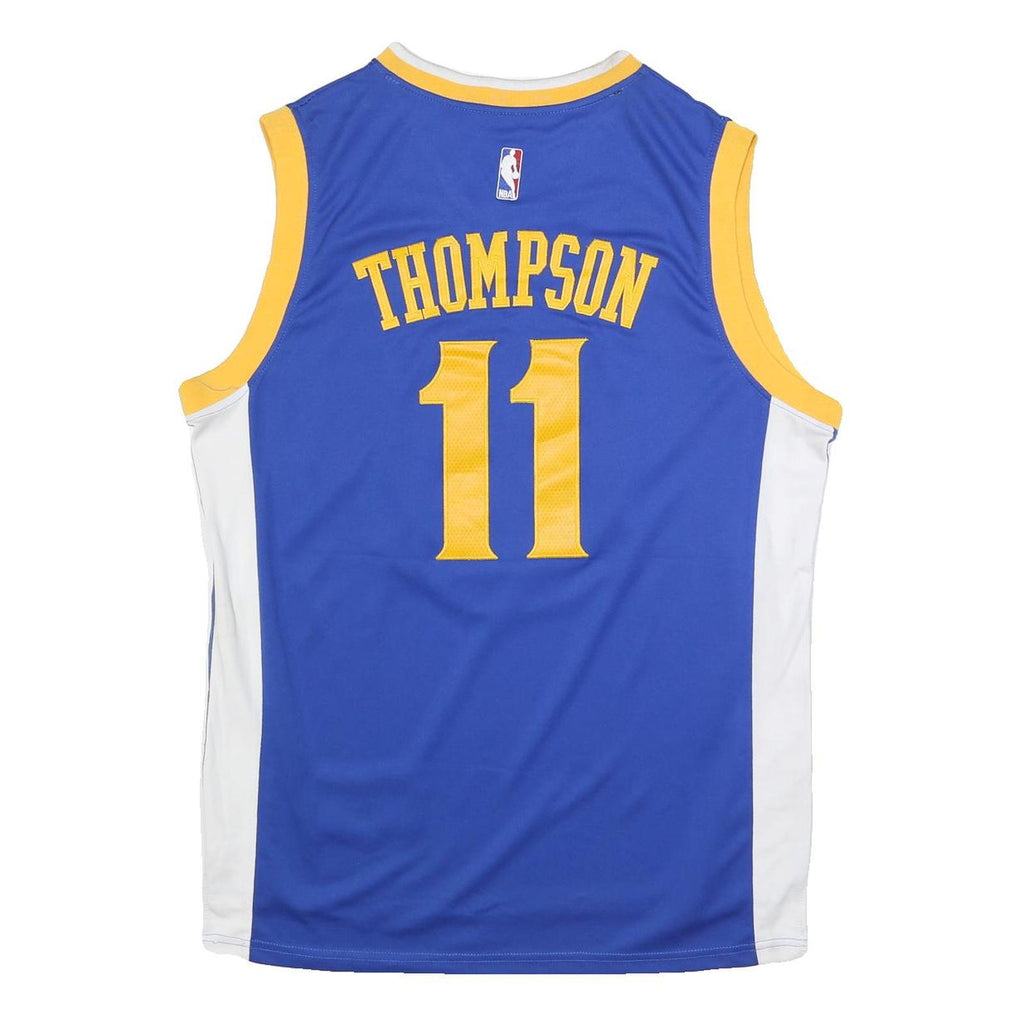 ADIDAS Mens Blue & Yellow Golden State Warriors Basketball Jersey L Sleeveless