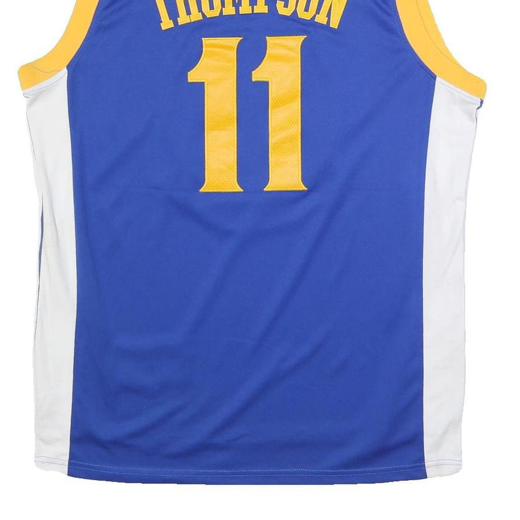 ADIDAS Mens Blue & Yellow Golden State Warriors Basketball Jersey L Sleeveless