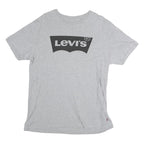 LEVI'S Mens Grey Cotton Graphic T-Shirt L Short Sleeve Round Neck Casual