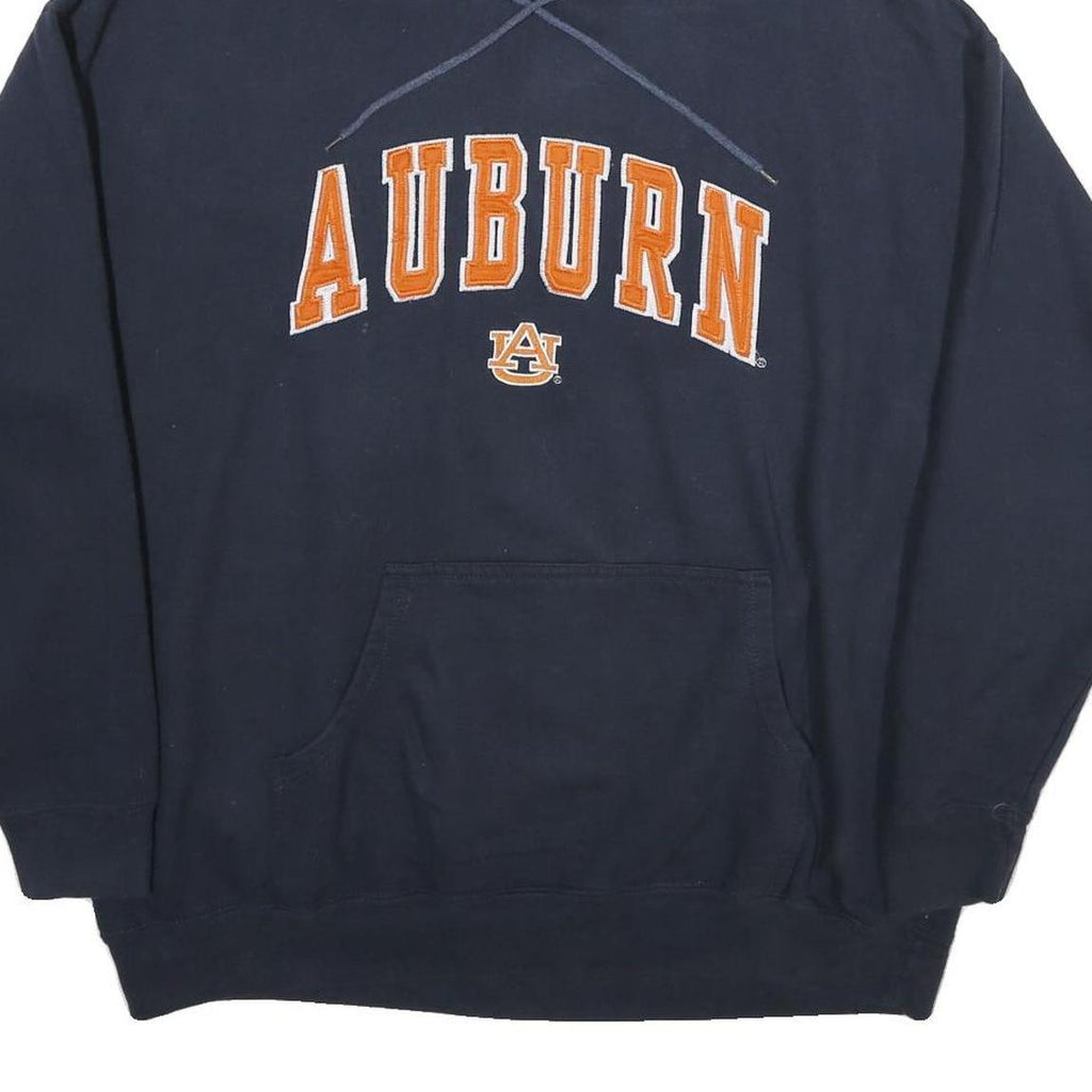 OMB Mens Navy Auburn Cotton Pullover Hoodie L College Logo Sweatshirt