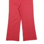 Womens Regular Fit Red Wool Blend Zip Closure Trousers W30 L25 Stylish