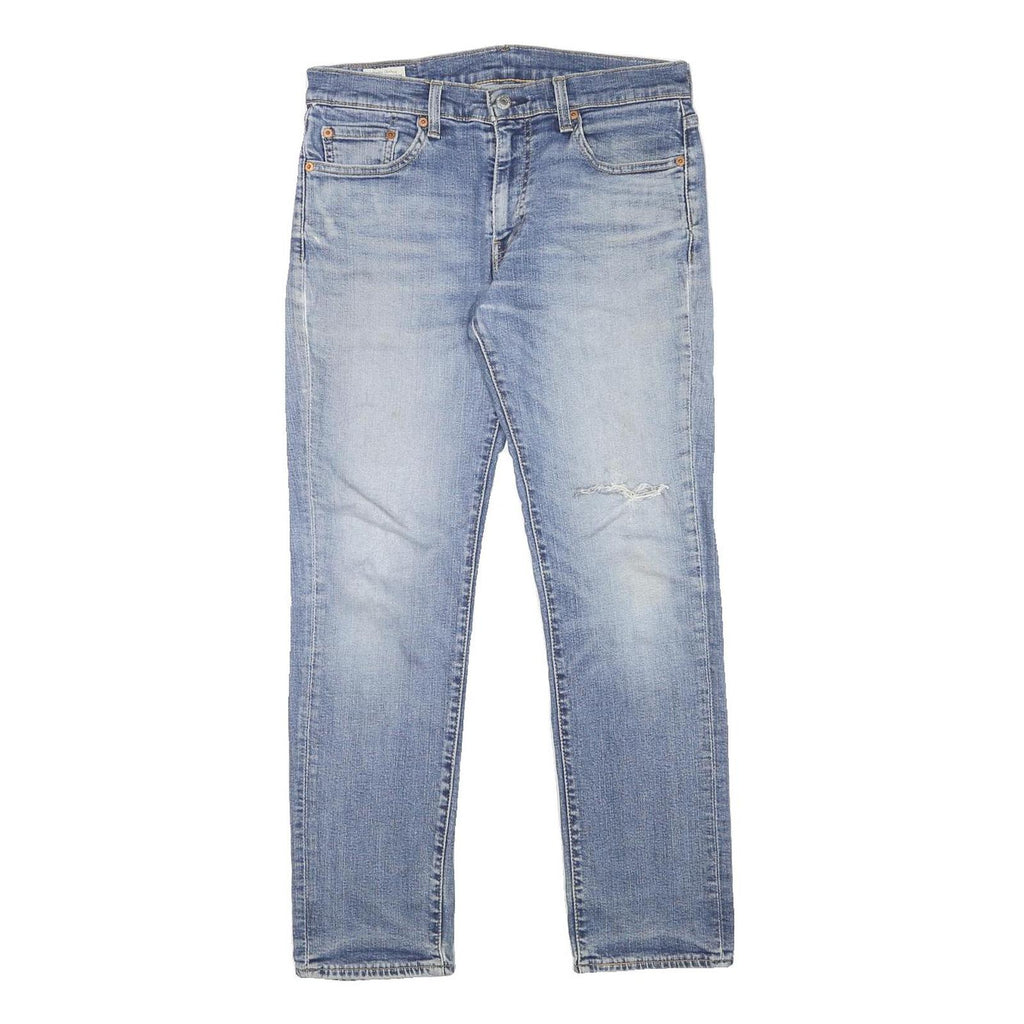 LEVI'S 511 Mens Slim Blue Denim Light W31 L28 Distressed Cotton Blend Zip Jeans