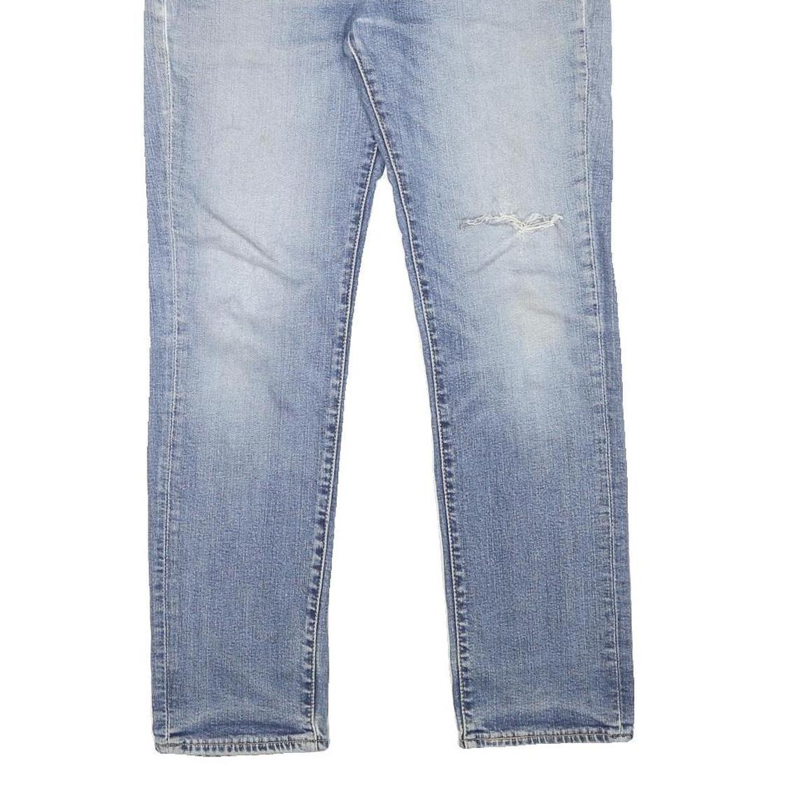 LEVI'S 511 Mens Slim Blue Denim Light W31 L28 Distressed Cotton Blend Zip Jeans