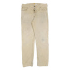 CARHARTT Relaxed Mens Beige Polyester Relaxed Fit Straight Trousers W33 L30