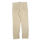 CARHARTT Relaxed Mens Beige Polyester Relaxed Fit Straight Trousers W33 L30
