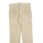 CARHARTT Relaxed Mens Beige Polyester Relaxed Fit Straight Trousers W33 L30