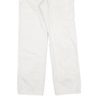 DICKIES Mens White Regular Fit Straight Cotton Blend Jeans W28 L28 Workwear Zip