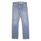 LEVI'S 501 Mens Jeans Blue Regular Straight Denim Medium W34 L36 Classic Button