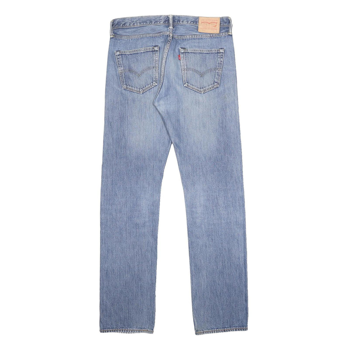 LEVI'S 501 Mens Jeans Blue Regular Straight Denim Medium W34 L36 Classic Button